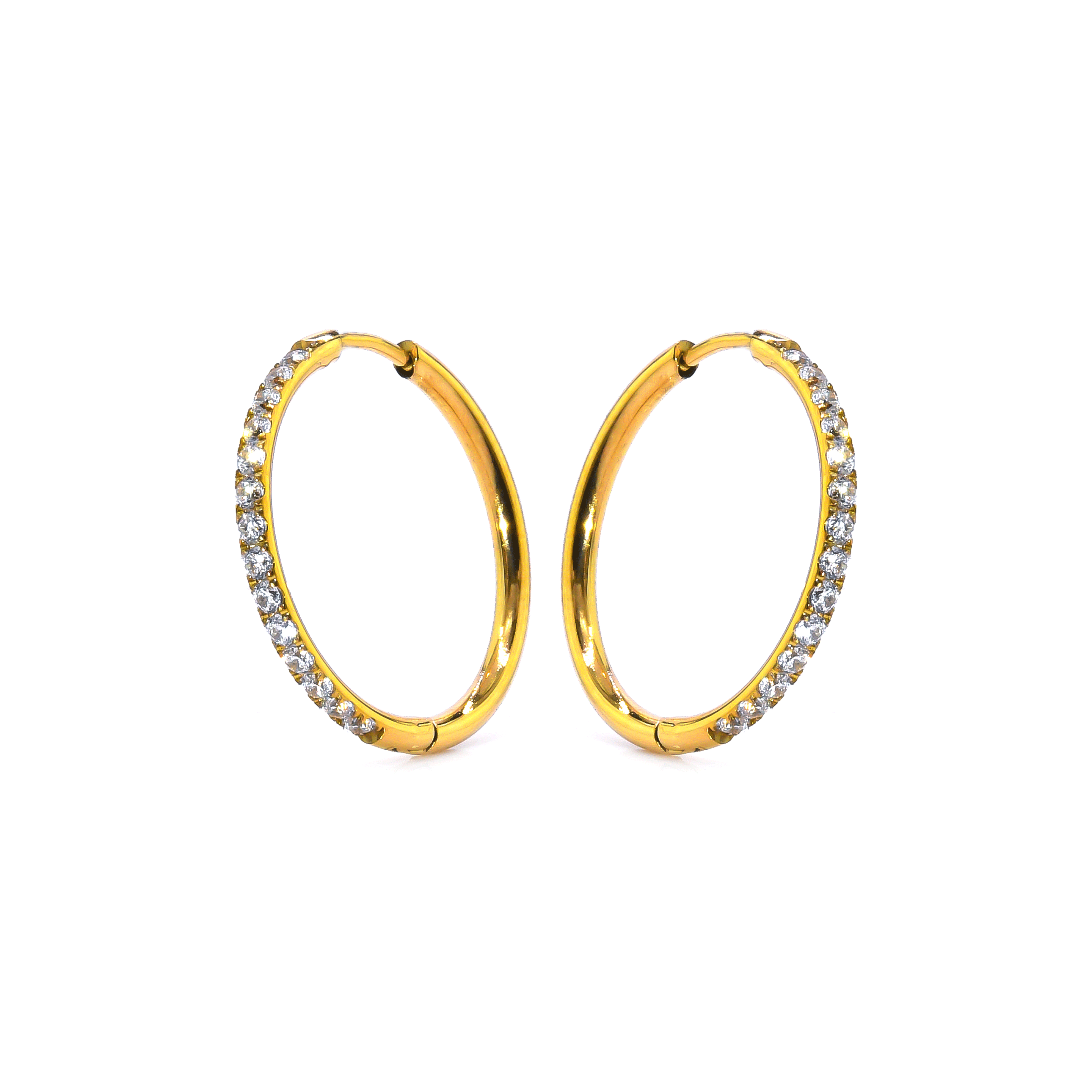 Small cz hoop earrings deals