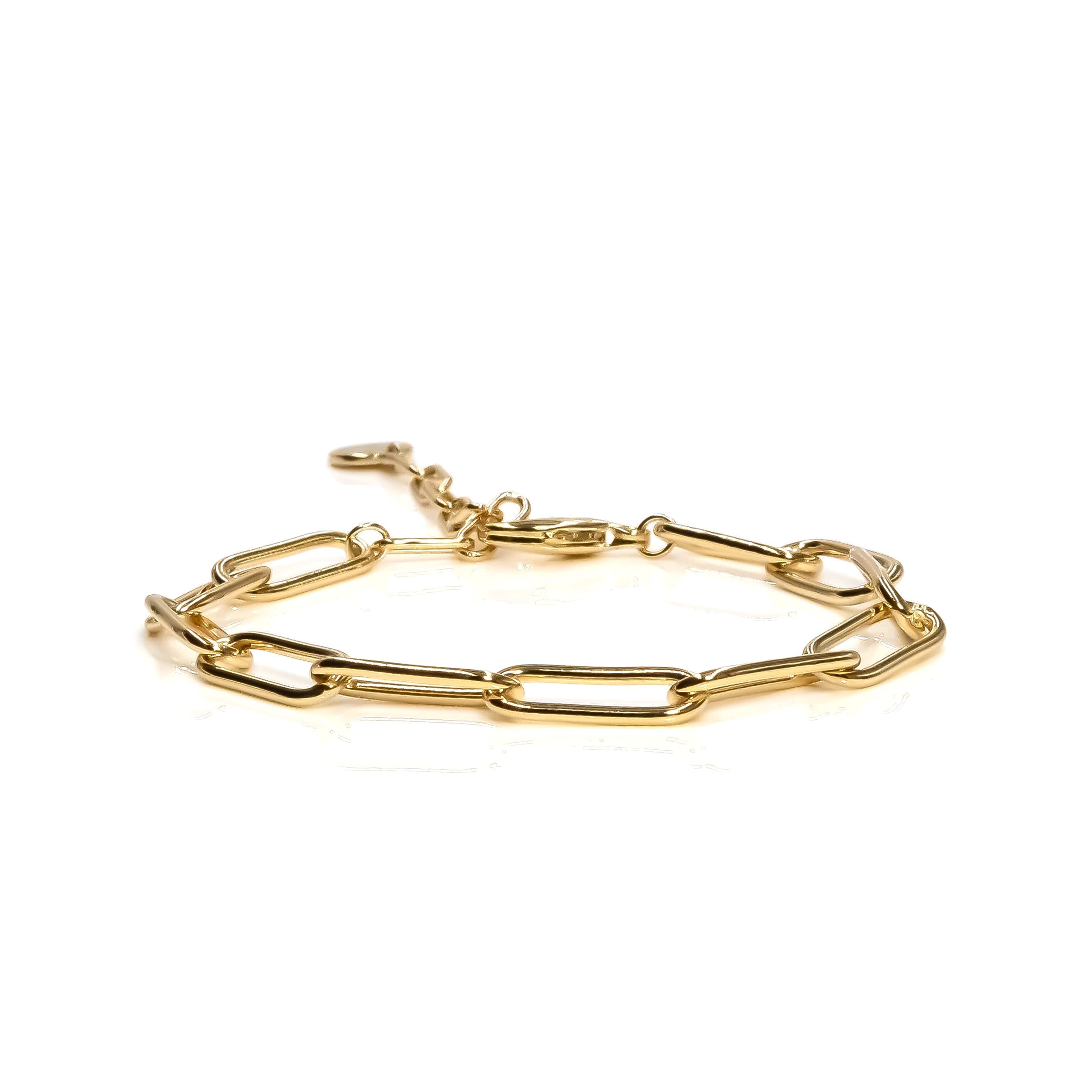 Connection Paperclip Chain Bracelet Gold