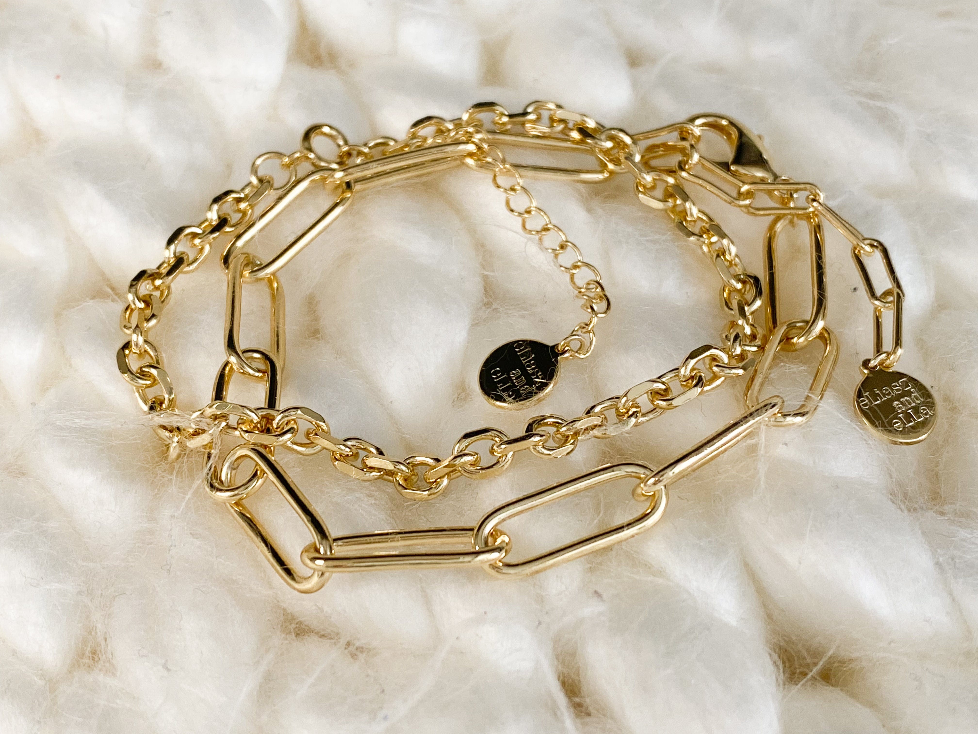 Connection Paperclip Chain Bracelet Gold – eLiasz and eLLa Jewelry